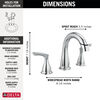 Llave para baño extensible independiente de dos manijas