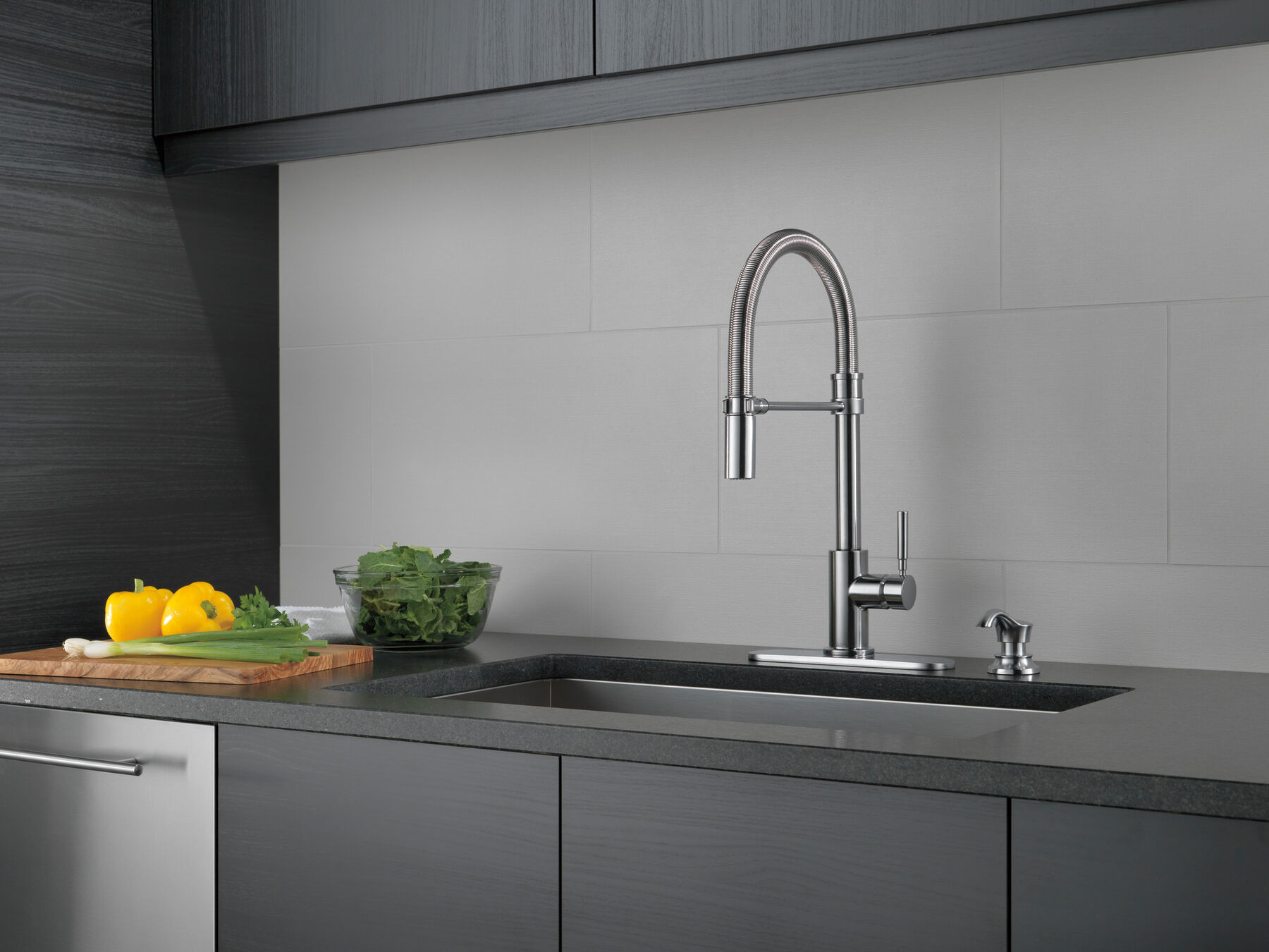Llave para cocina monomando extensible comercial, imagen 1
