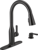 Llave para cocina monomando extensible con dispensador de jabón y tecnología ShieldSpray® (producto recertificado)