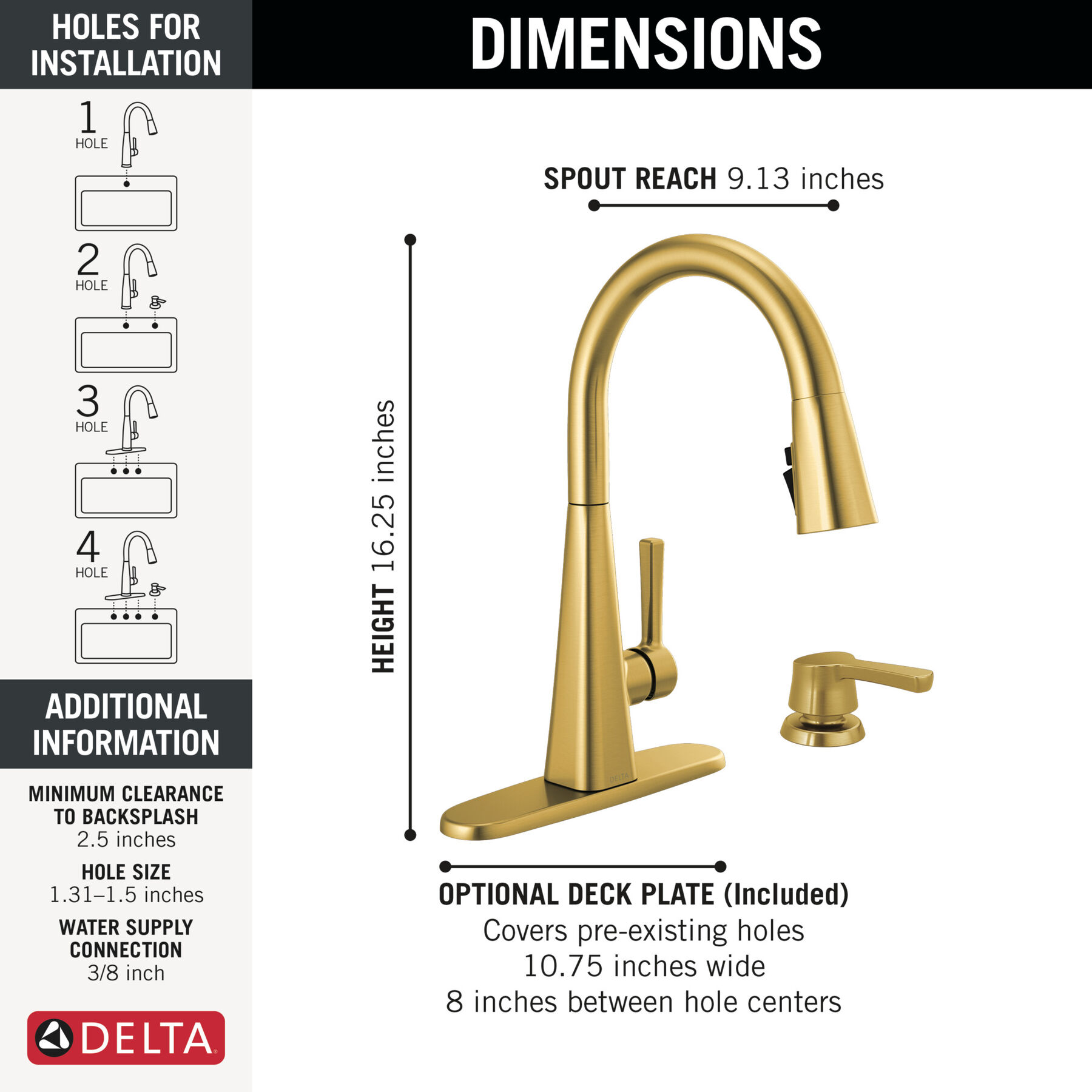 Pull-Down Kitchen Faucet with Soap Dispenser Bundle, image 3