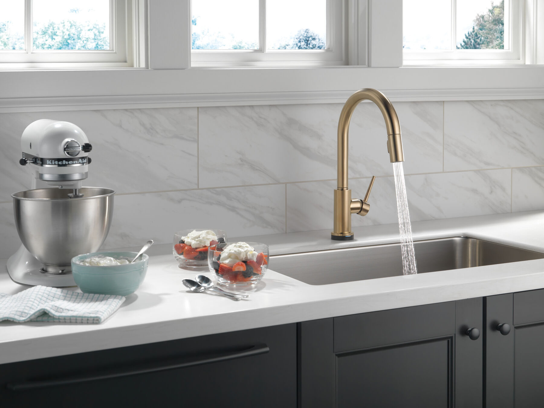 Llave para cocina monomando extensible con tecnología Touch<sub>2</sub>O®, imagen 12