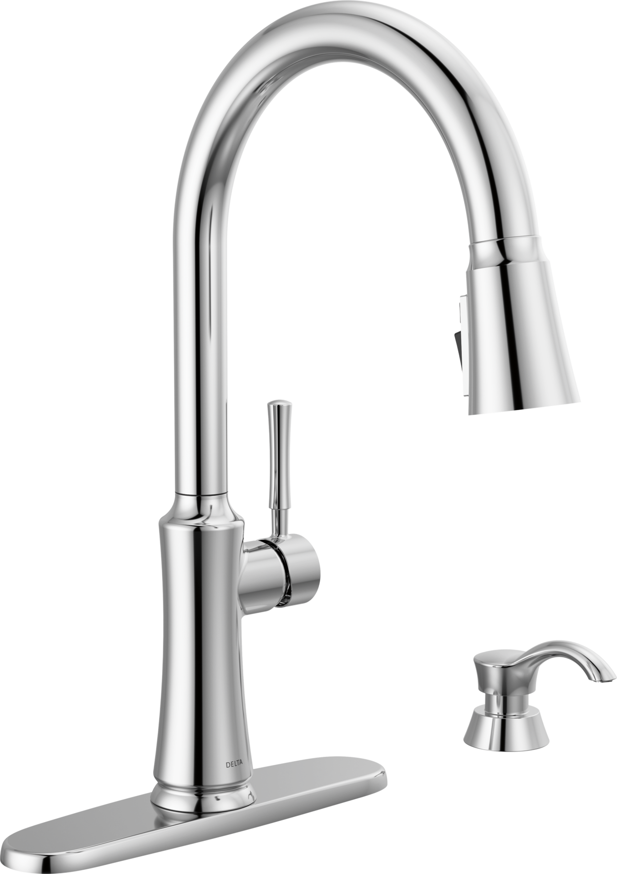 Llave para cocina monomando extensible con dispensador de jabón y tecnología ShieldSpray, imagen 1