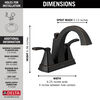 Llave para baño de combinación de dos manijas