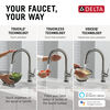 Touch2O with Touchless and VoiceIQ® Technology Single Handle Pull-Down Kitchen Faucet with Soap Dispenser
