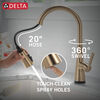Single Handle Pull-Down Touch<sub>2</sub>O® Technology Kitchen Faucet with Touchless Technology