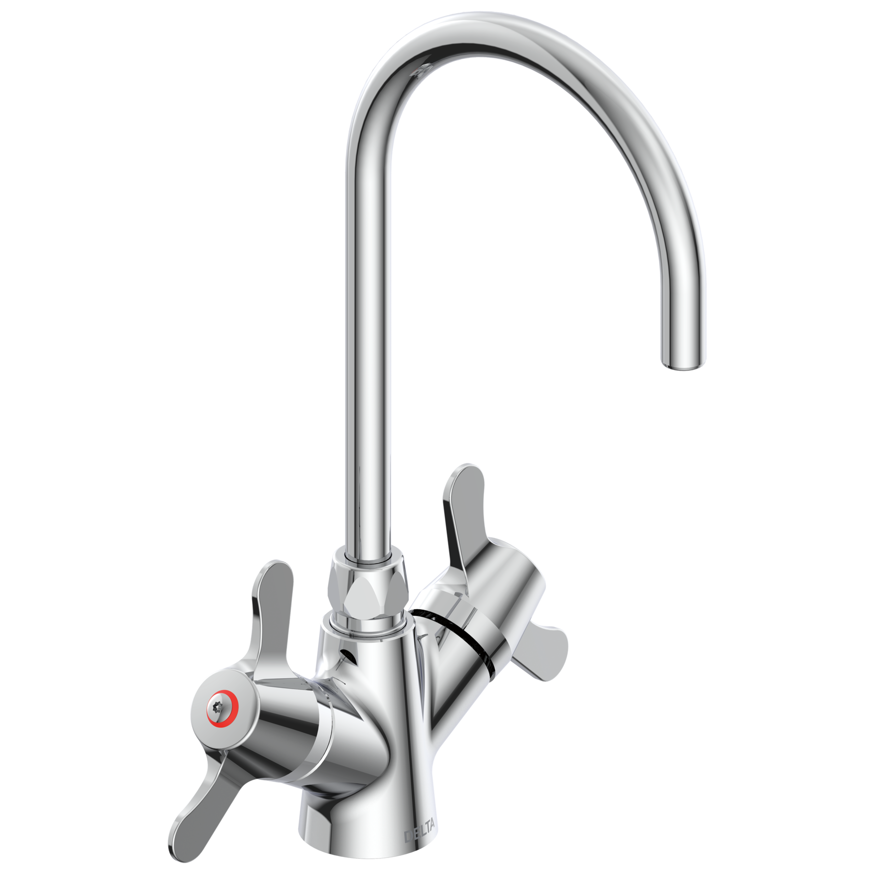 Llave de dos manijas y un solo vástago para mezcla de agua