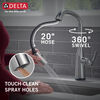 Llave para cocina monomando extensible con tecnología Touch<sub>2</sub>O®