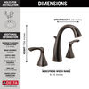 Llave de dos manijas para baño para lavabo de 8"