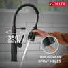 Llave para cocina extensible de una manija con tubo de salida con muelle