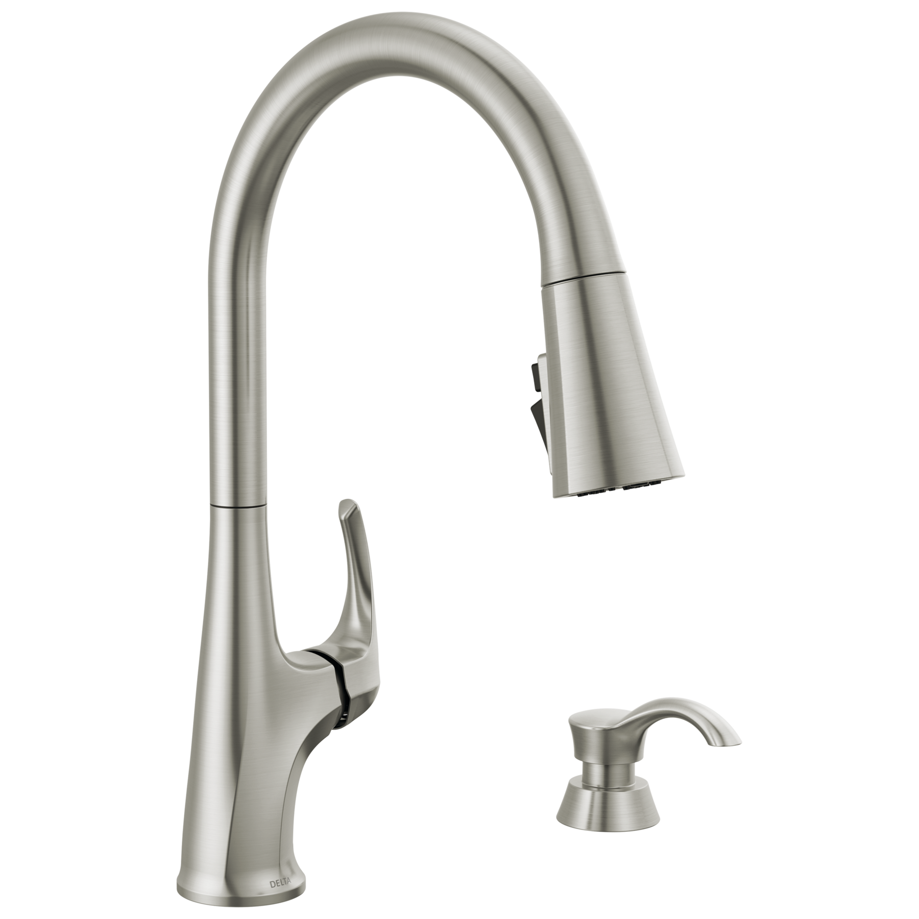 Llave para cocina monomando extensible con dispensador de jabón y tecnología ShieldSpray