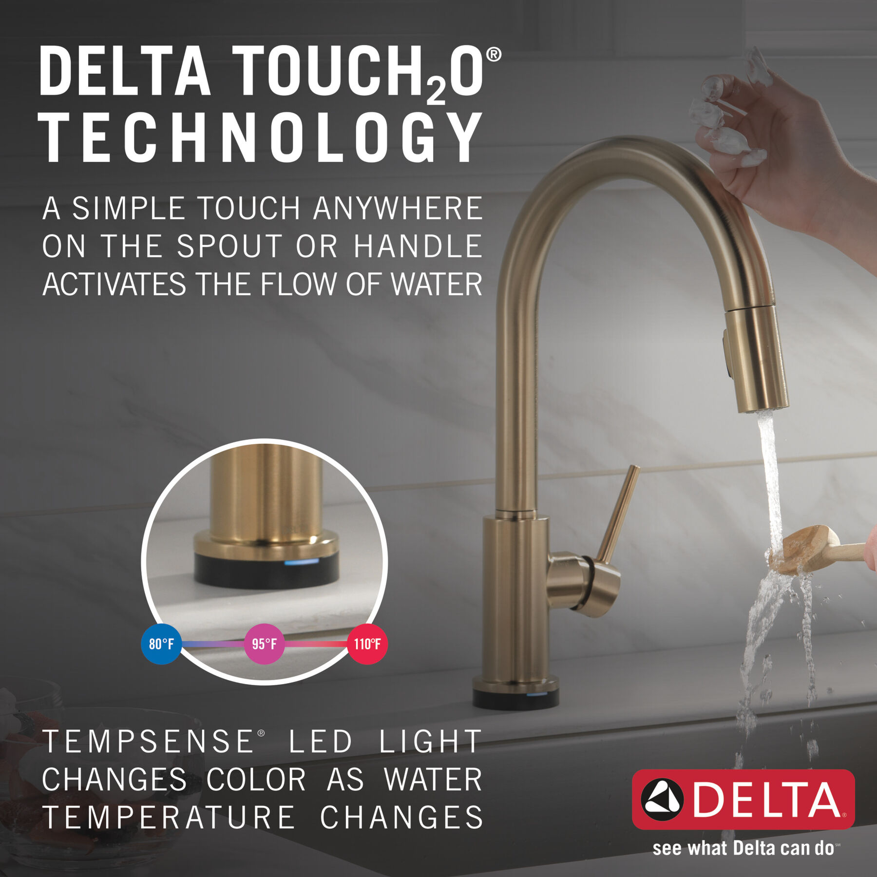 Llave para cocina extensible de una manija con tecnología Touch<sub>2</sub>O® (producto recertificado), imagen 9