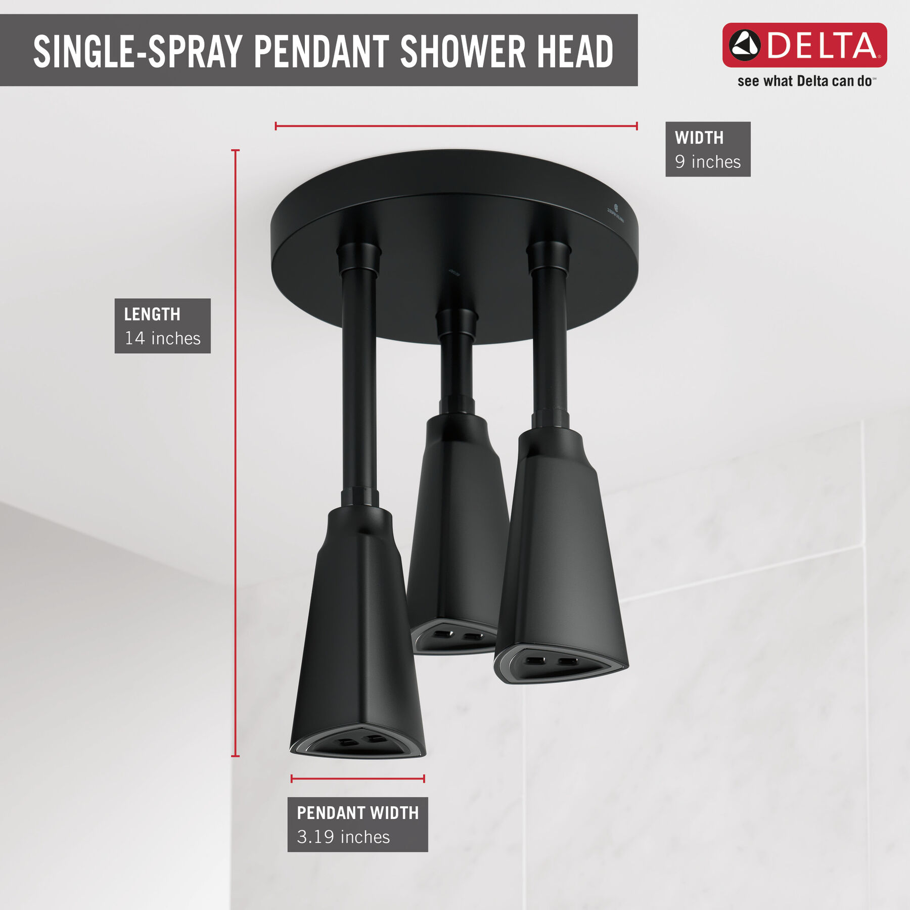 Regadera tipo lluvia colgante H<sub>2</sub>Okinetic® con luz de LED, imagen 4
