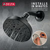Regadera tipo lluvia contemporánea H<sub>2</sub>Okinetic® de 5 funciones