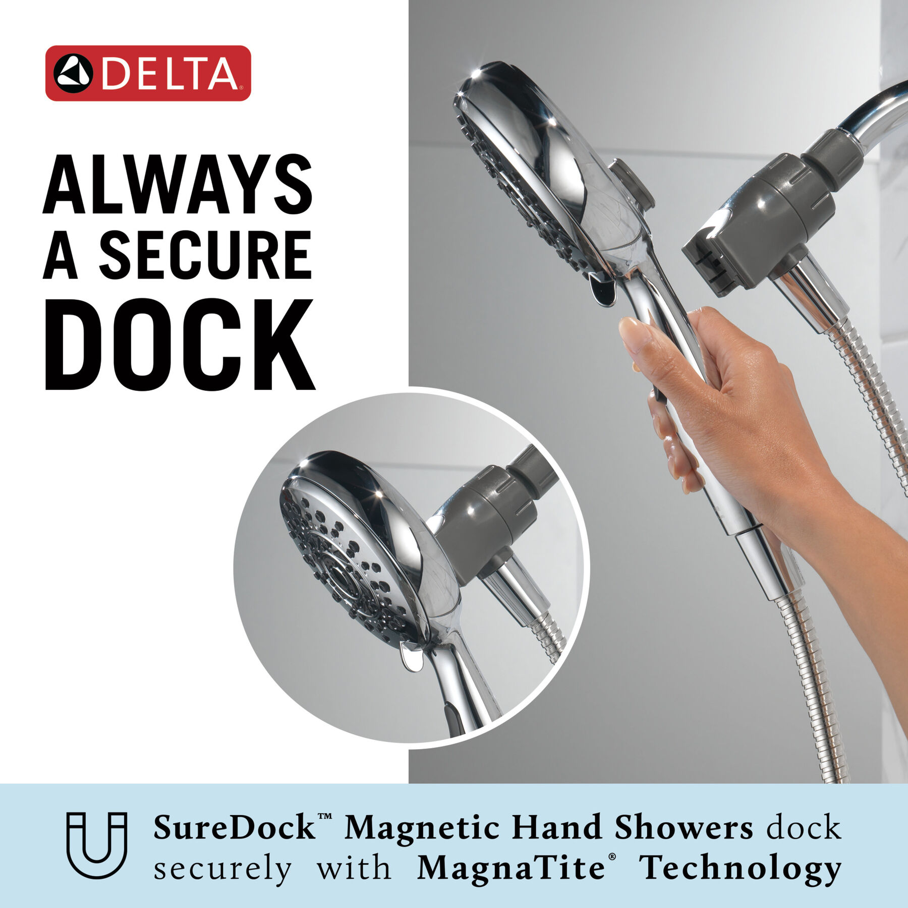 6-Setting SureDock® Magnetic Hand Shower, image 7
