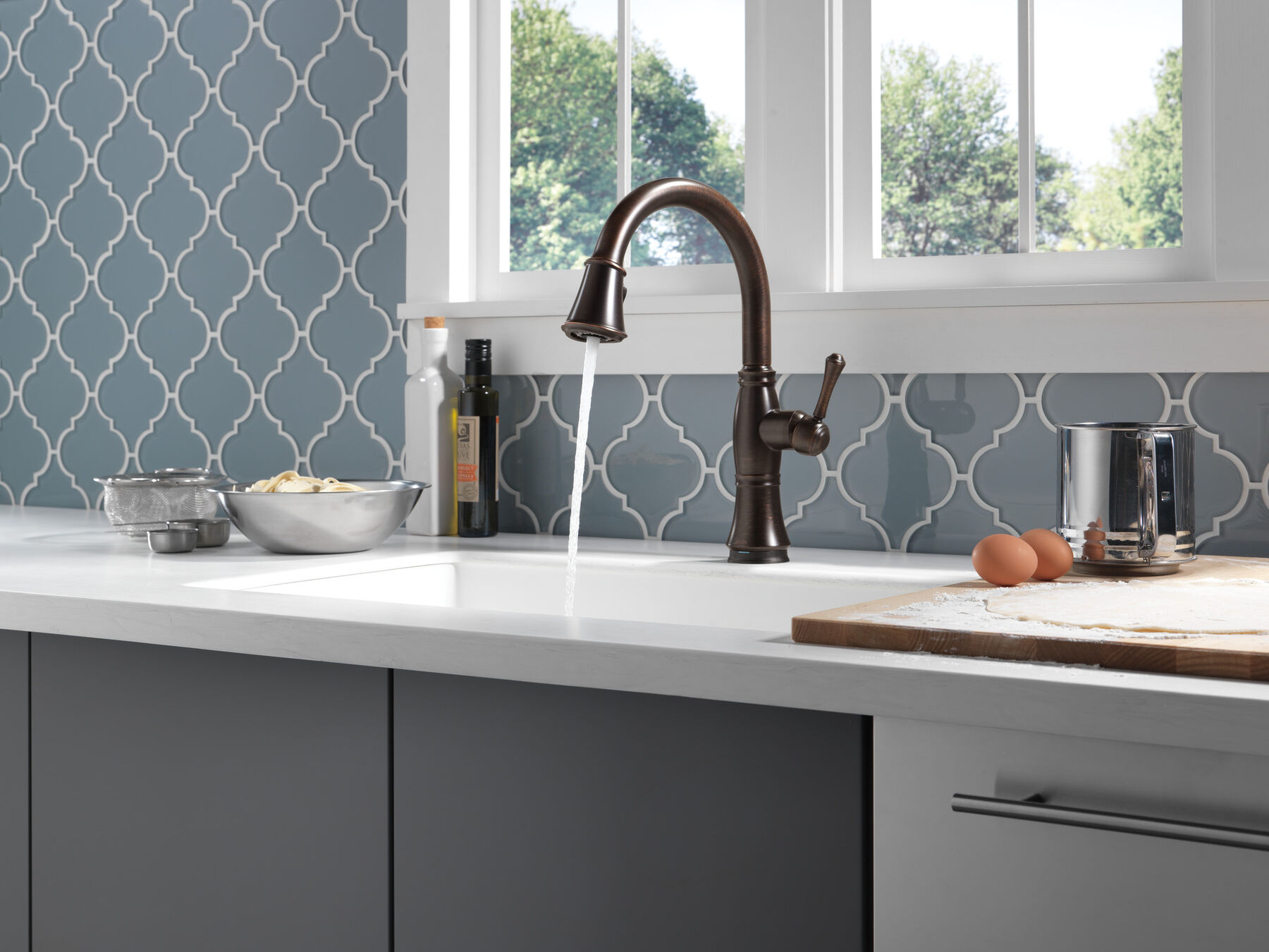 Llave para cocina monomando extensible con tecnologías Touch<sub>2</sub>O® y ShieldSpray®, imagen 31