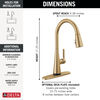 Single Handle Pull-Down Touch<sub>2</sub>O® Technology Kitchen Faucet with Touchless Technology