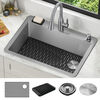 30” Drop-In Undermount Stainless Steel Single Bowl Kitchen Sink with Accessories