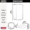 38x38 Corner Shower Bundle - Round