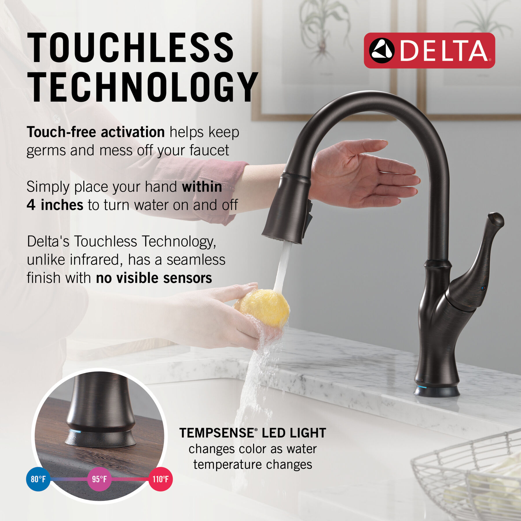Touch<sub>2</sub>O® Technology Kitchen Faucet with Touchless Technology, image 12