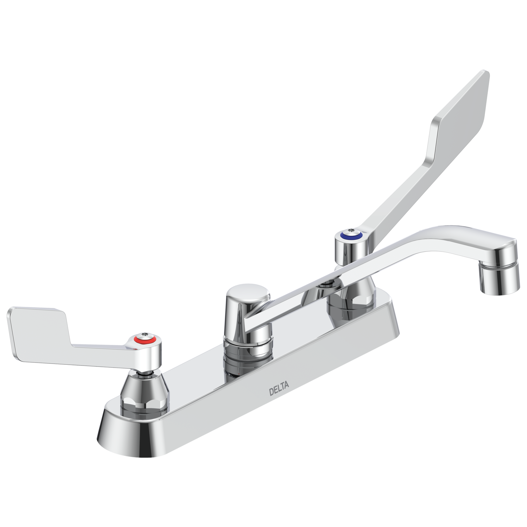 Two Handle 8 In Cast Deck-Mount Faucet