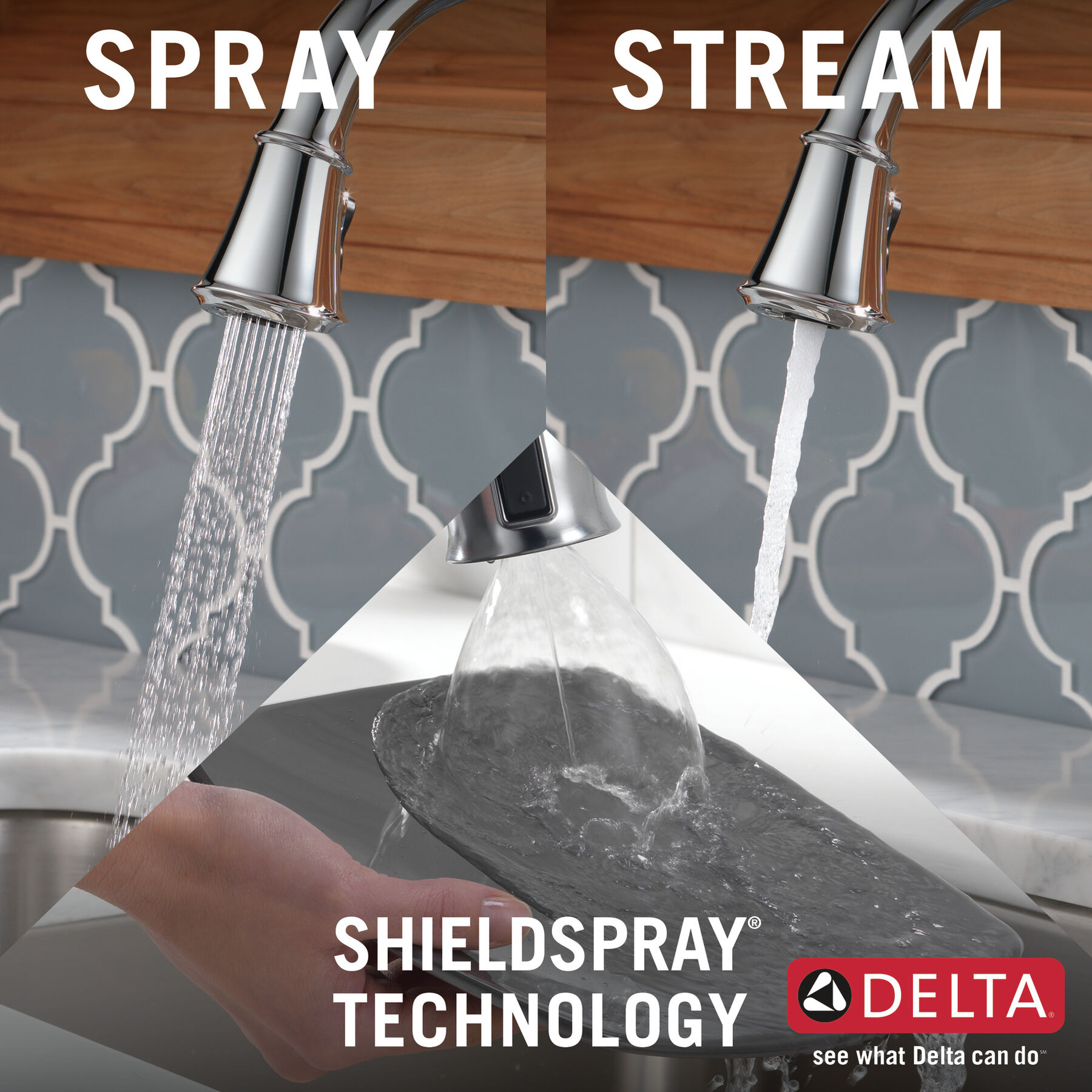 Llave para cocina monomando extensible con tecnologías Touch<sub>2</sub>O® y ShieldSpray®, imagen 4