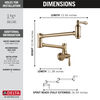 Llave para llenar ollas de montaje en pared 2L (producto recertificado)