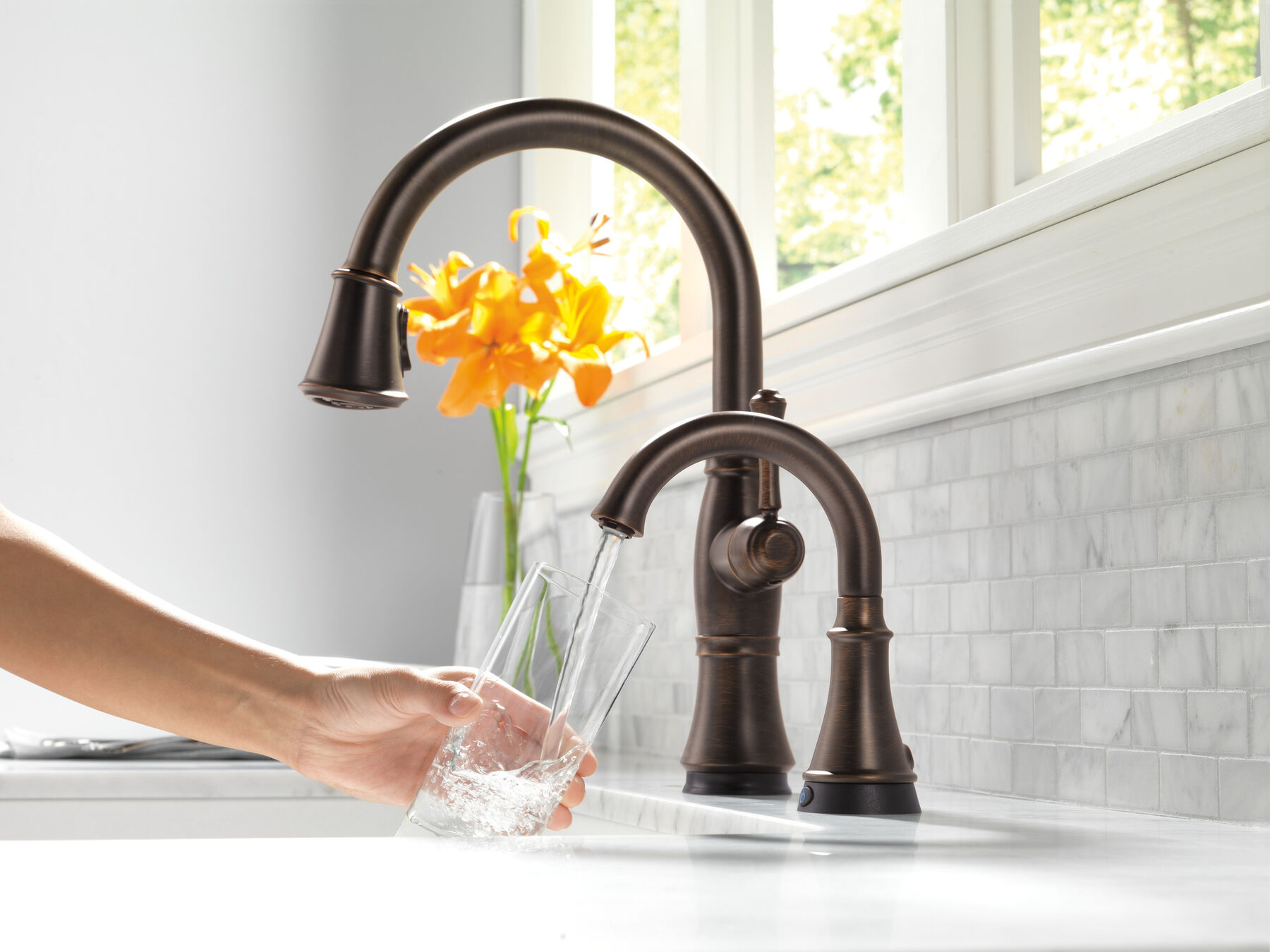 Llave para cocina monomando extensible con tecnologías Touch<sub>2</sub>O® y ShieldSpray®, imagen 3