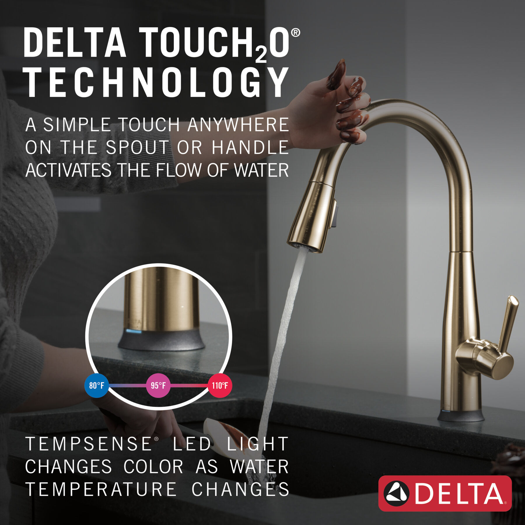 VoiceIQ® Single Handle Pull-Down Faucet with Touch<sub>2</sub>O® Technology, image 11