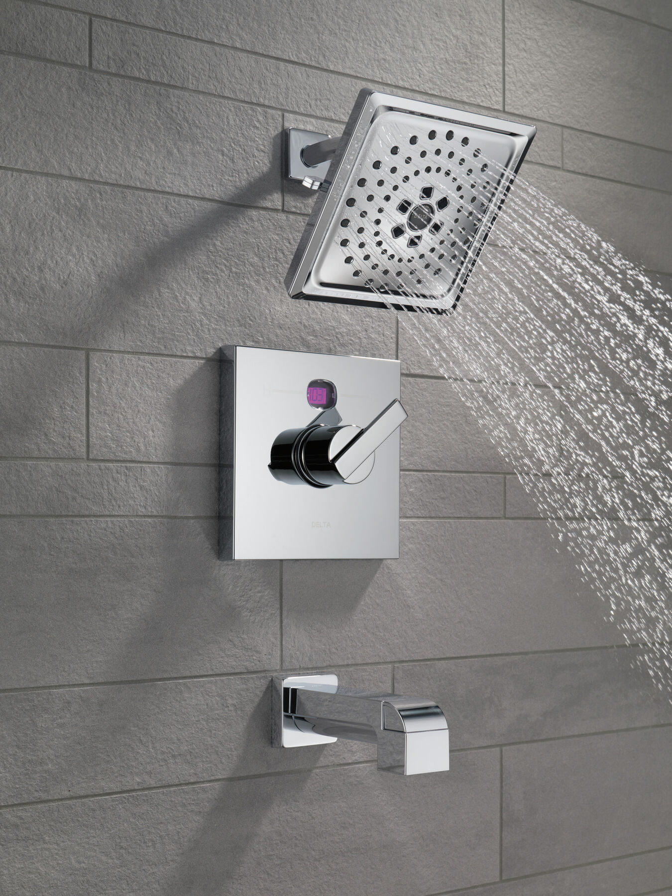 Angular Modern Temp2O® 14 Series Tub & Shower Trim, image 1