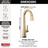 Single Handle Pull-Down Bar/Prep Faucet with Touch<sub>2</sub>O® Technology
