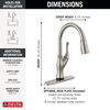 Touch<sub>2</sub>O® Technology Kitchen Faucet with Touchless Technology