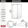 38x38 Corner Shower Bundle - Round