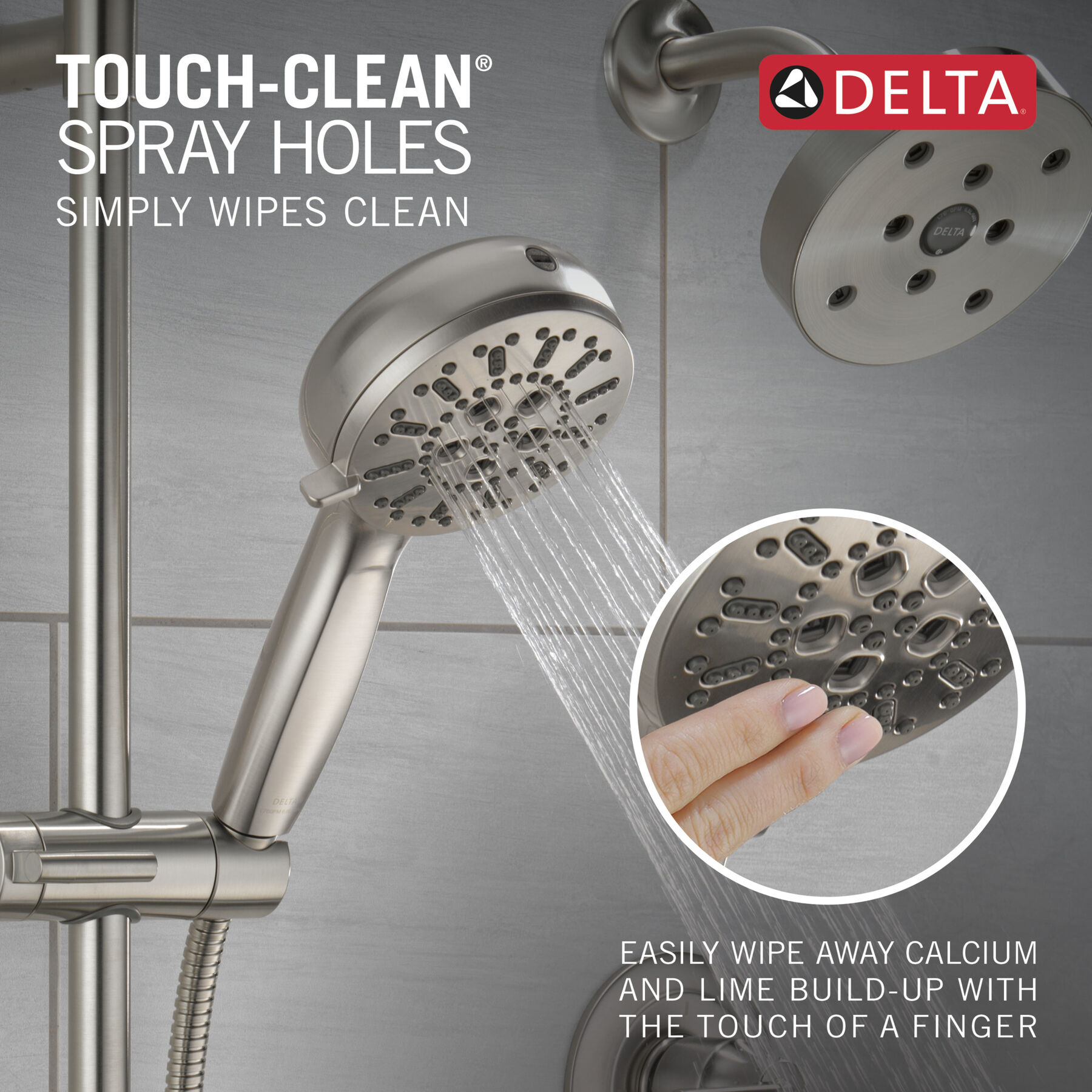 7-Setting Slide Bar Hand Shower with Cleaning Spray, image 16