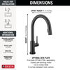 Llave para cocina monomando extensible con tecnología Touch<sub>2</sub>O®