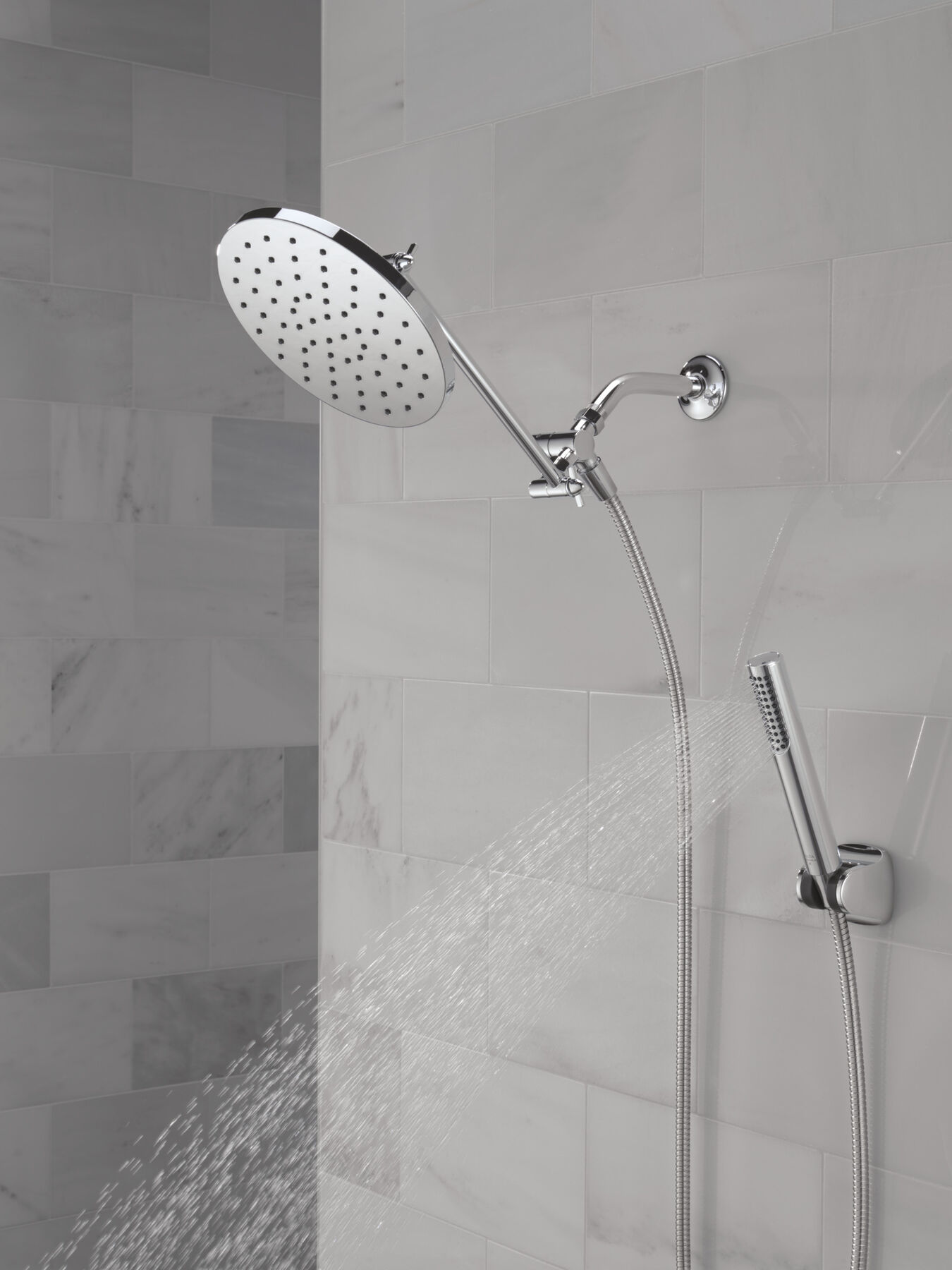 Adjustable Raincan Shower Head with Hand Shower, image 15