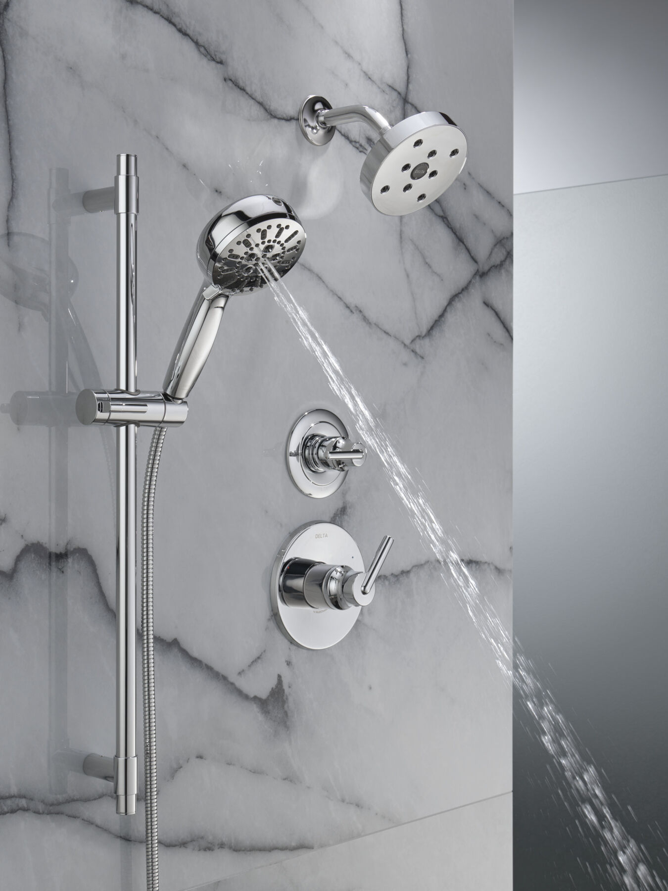 7-Setting Slide Bar Hand Shower with Cleaning Spray, image 11