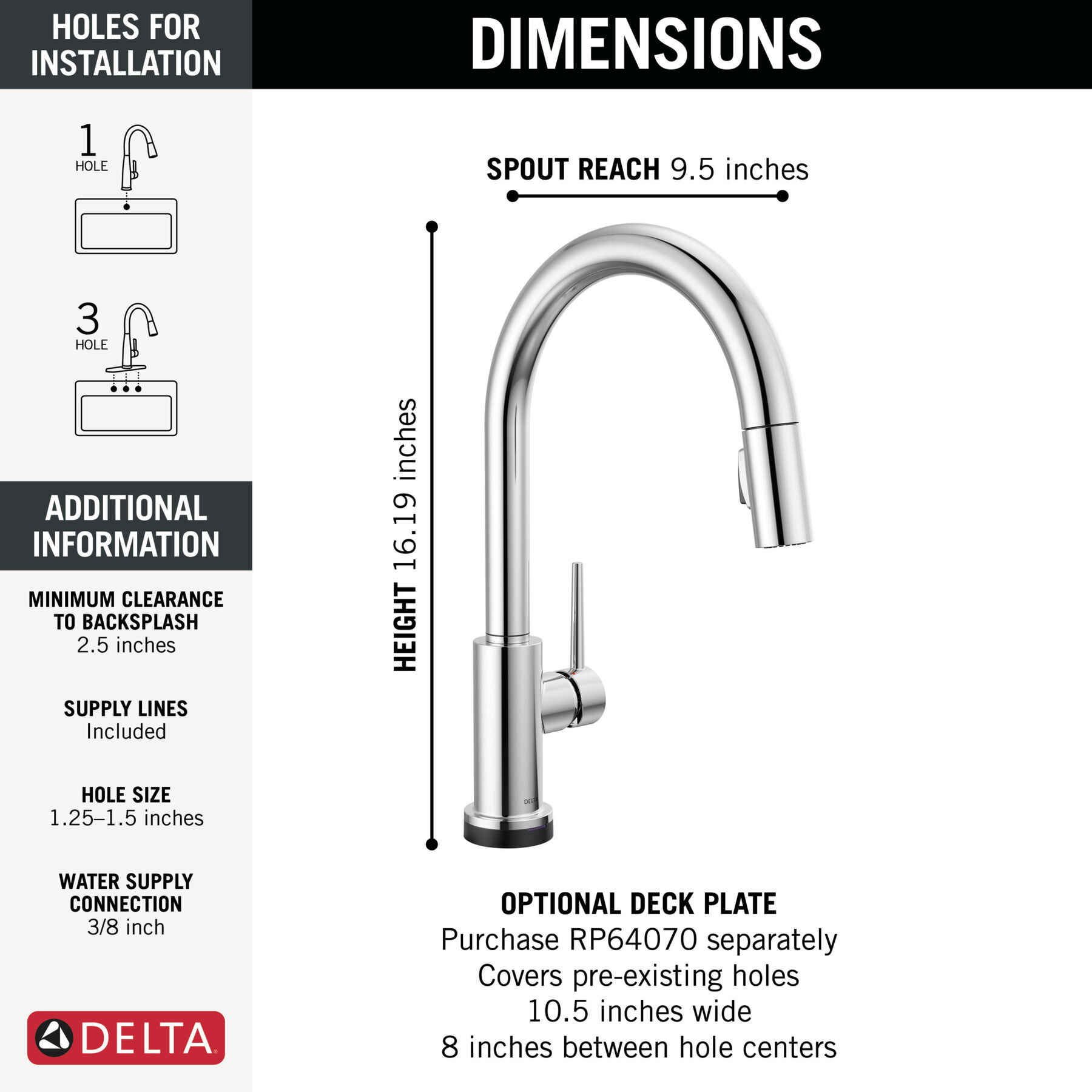 Llave para cocina monomando extensible con tecnología Touch<sub>2</sub>O®, imagen 6