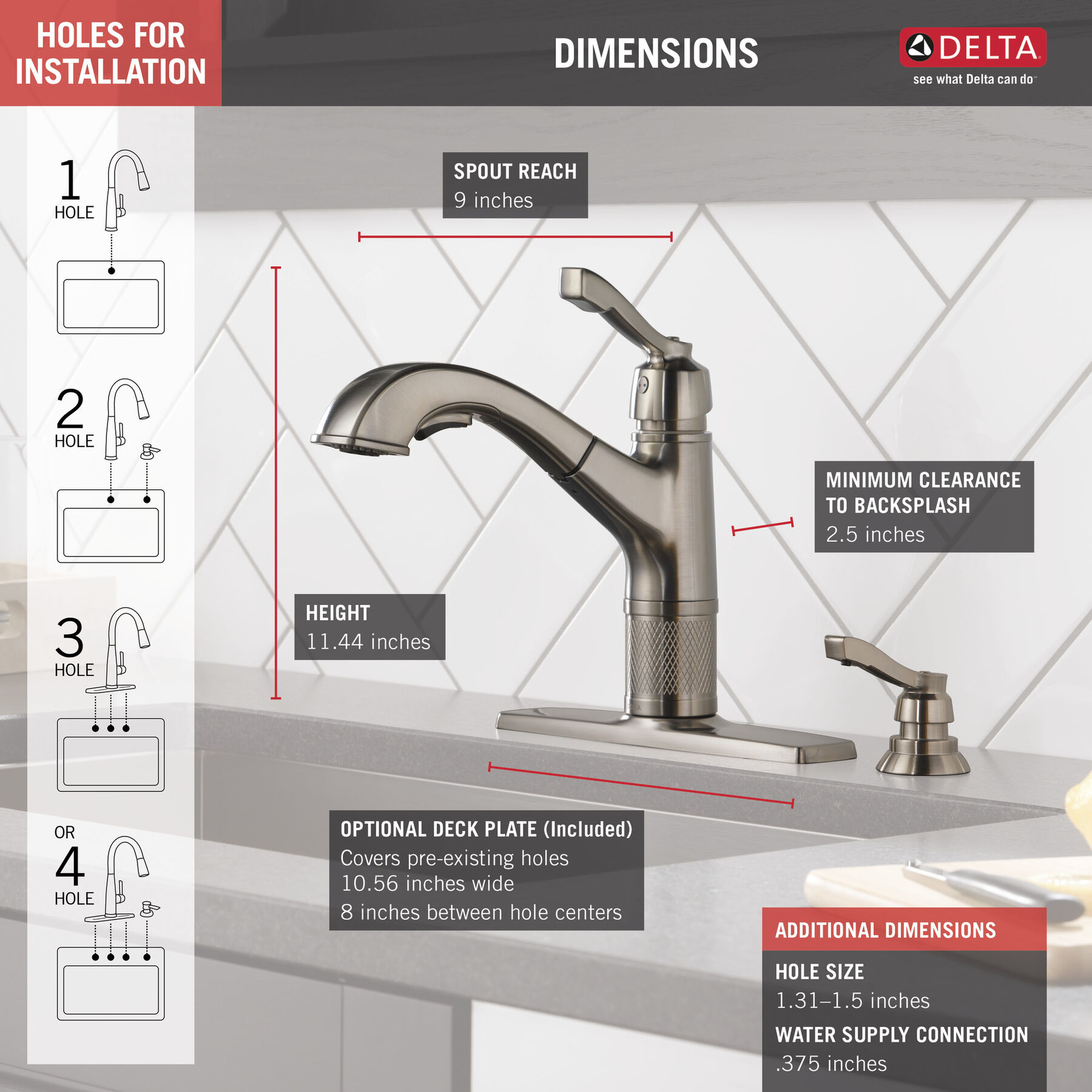 Llave para cocina monomando desplegable con dispensador de jabón, imagen 3