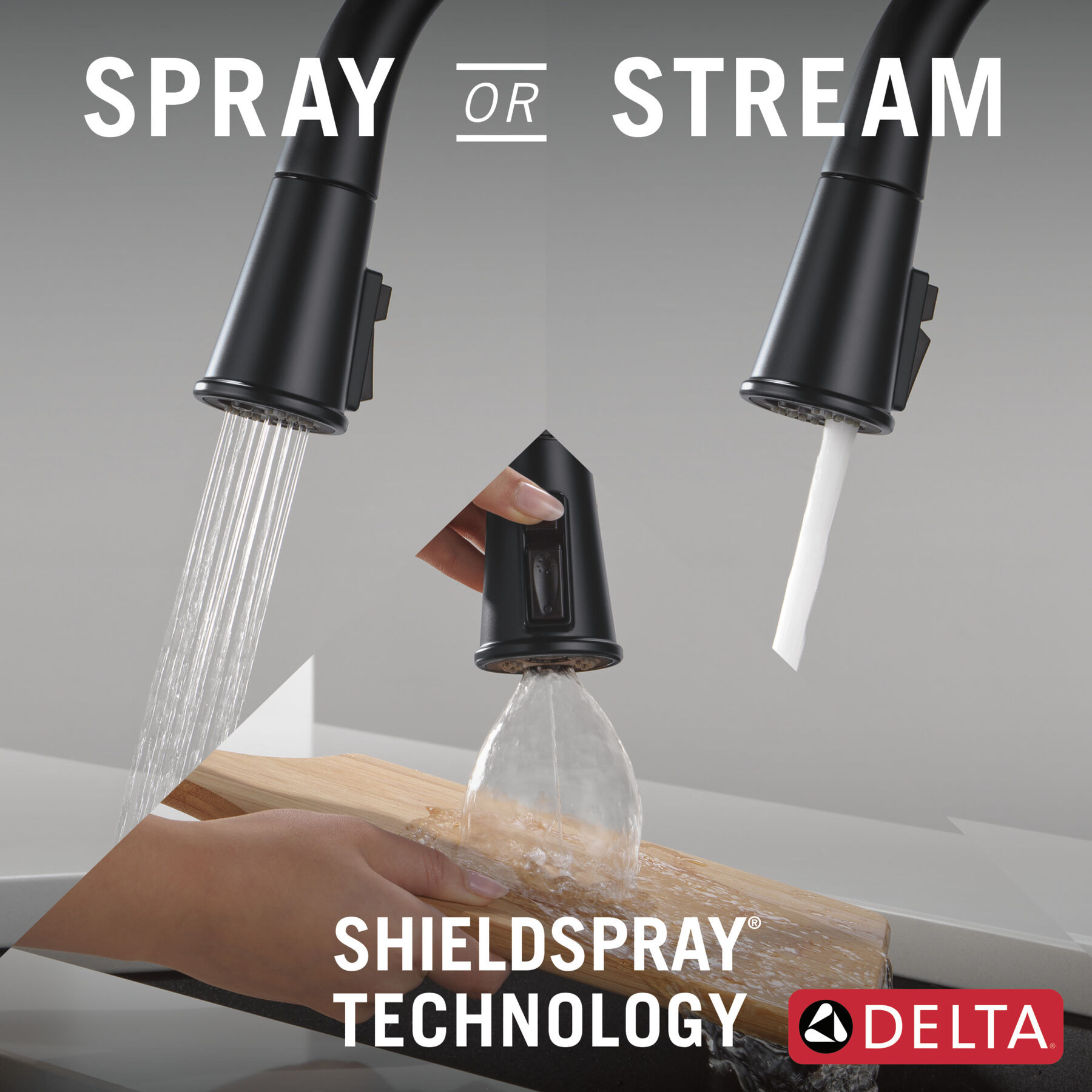 Single Handle Pull-Down Kitchen Faucet With ShieldSpray® Technology in Matte Black, image 7