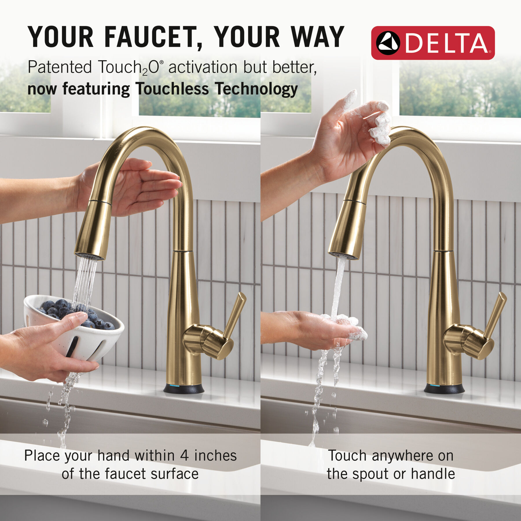 Touch<sub>2</sub>O® Technology Kitchen Faucet with Touchless Technology, image 10