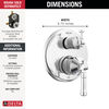 14 Series Integrated Diverter Trim 6-Setting