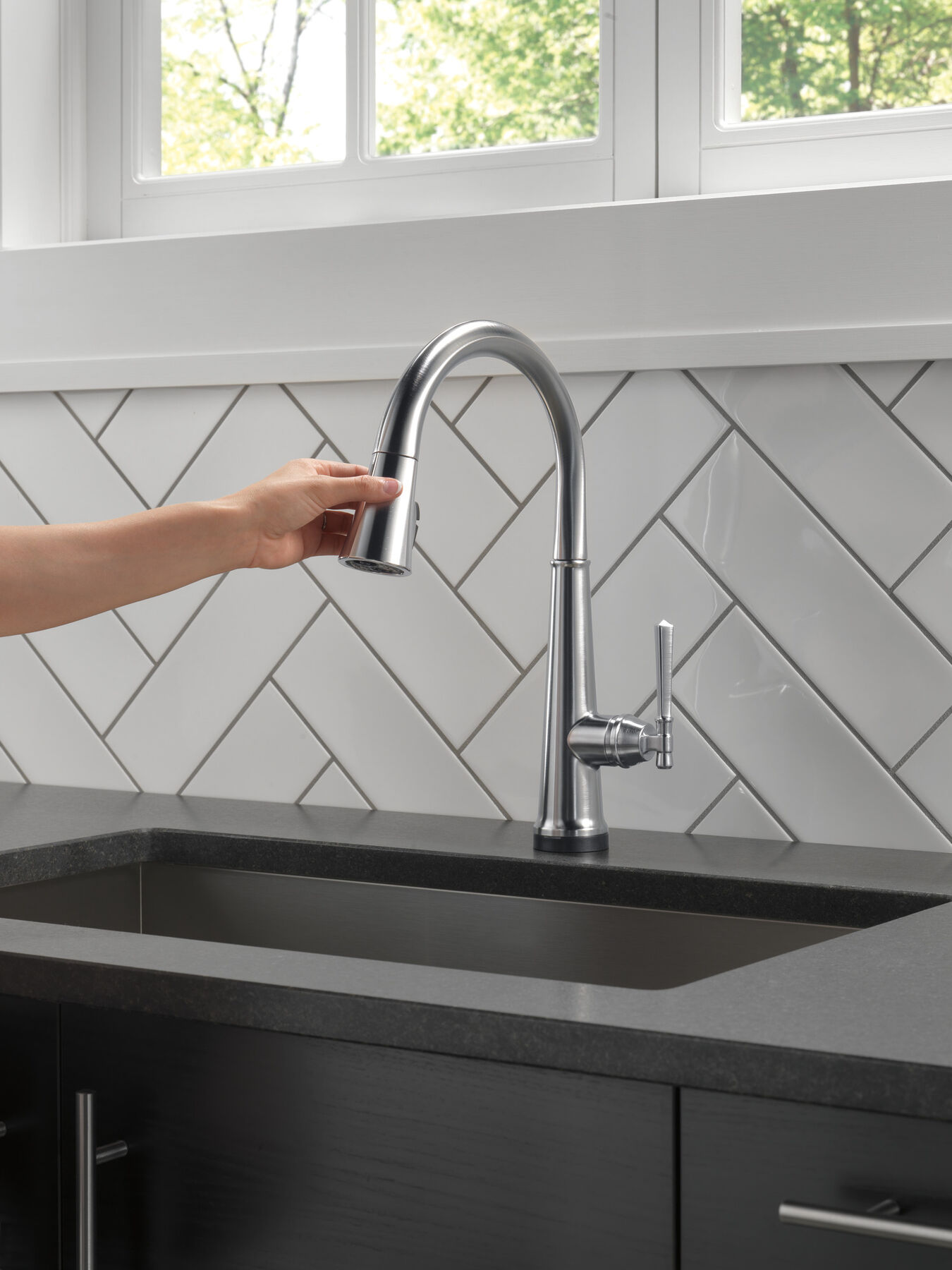 Llave para cocina monomando extensible con tecnología Touch<sub>2</sub>O®, imagen 10