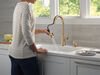Single Handle Kitchen Pull-Down Faucet w/ Soap Dispenser