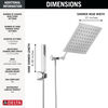 10 inch Raincan Shower Head & Hand Held Combo with Adjustable Extension Arm