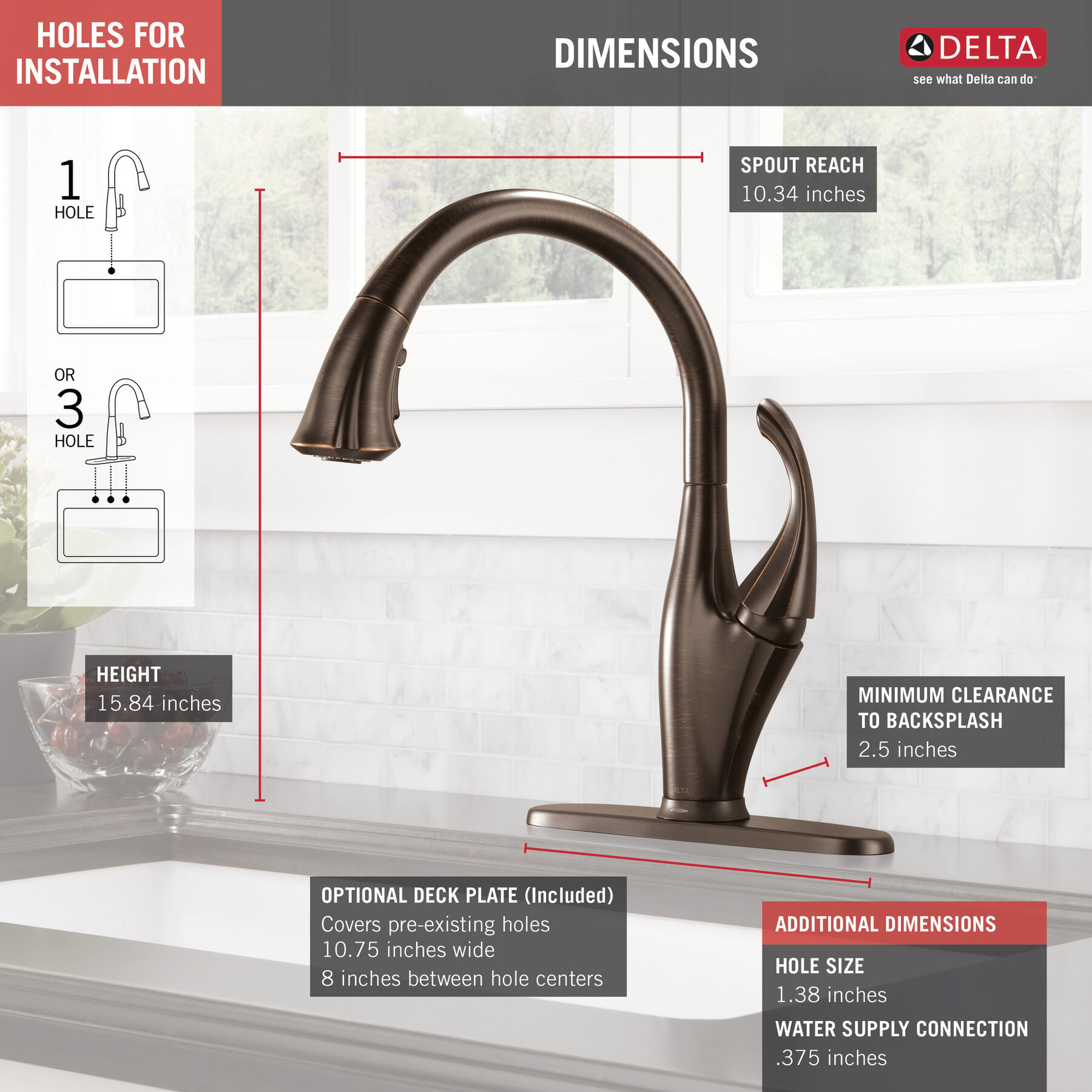 Llave para cocina monomando extensible con tecnologías Touch<sub>2</sub>O® y ShieldSpray®, imagen 5