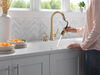 Single Handle Kitchen Pull-Down Faucet w/ Soap Dispenser