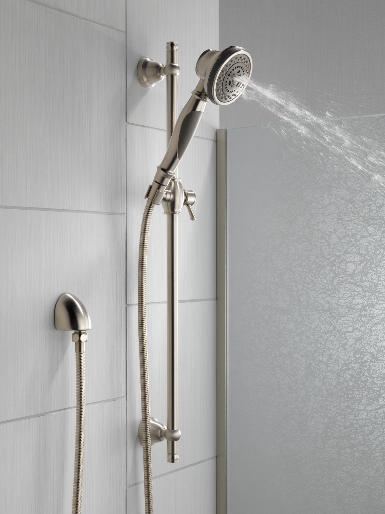 Ducha manual premium de 3 funciones con barra deslizante, imagen 3