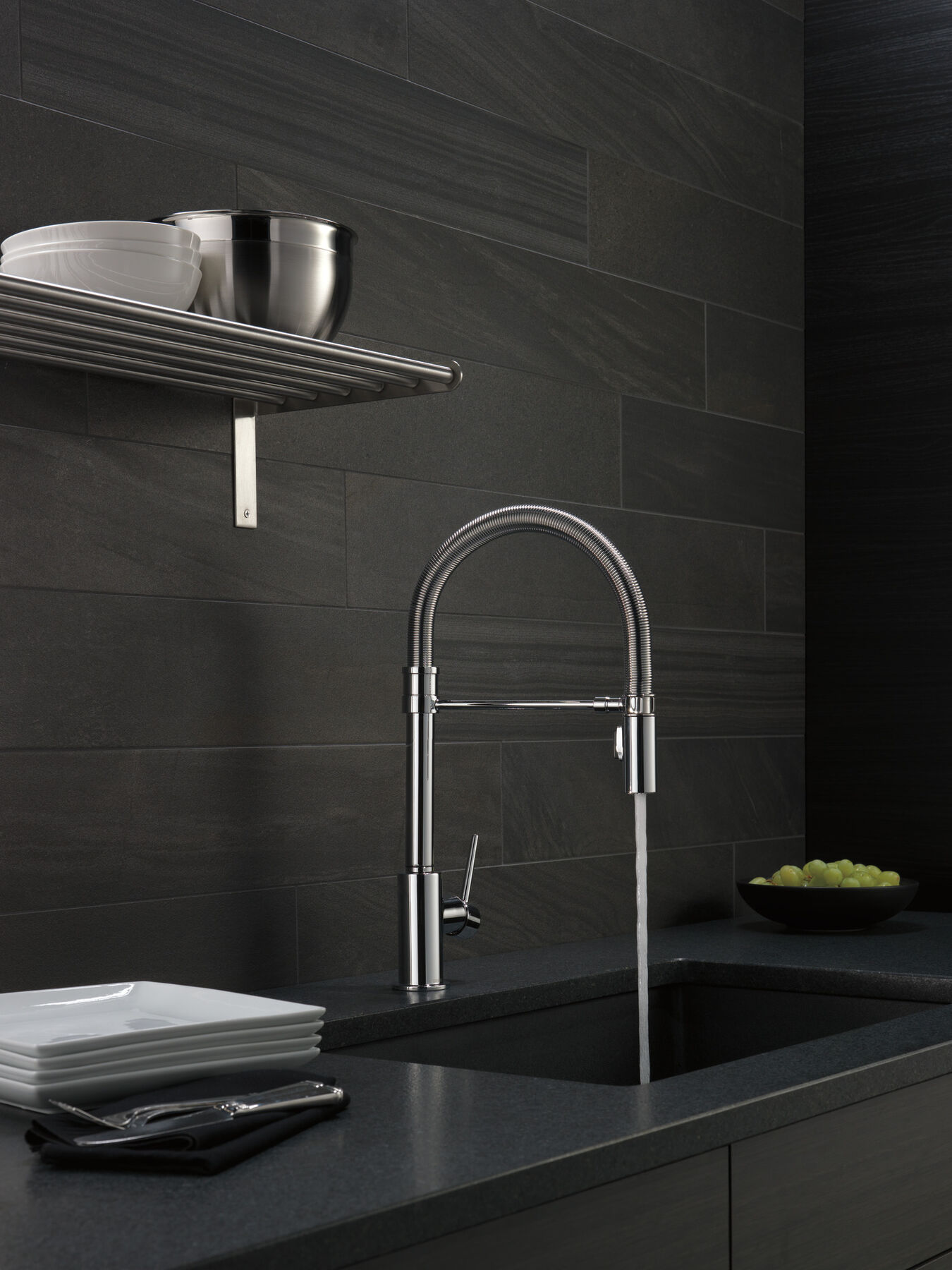 Single-Handle Pull-Down Spring Kitchen Faucet, image 30