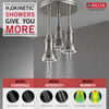 Regadera tipo lluvia colgante H<sub>2</sub>Okinetic® con luz de LED