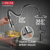 Llave para cocina monomando extensible con dispensador de jabón y tecnología ShieldSpray®